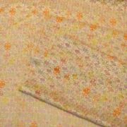 Hand-dyed pure organza fabric with multicolor aari embroidery in floral motifs – soft and sheer couture fabric
