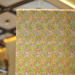 Heavy floral jaal embroidery on pure organza fabric with pastel thread and golden Zari highlights
