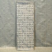 Silver grey jamawar silk fabric with bold contrast zari buti