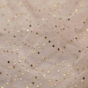 White net fabric with delicate mukaish work in geometric dotted pattern