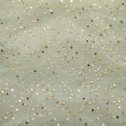 Noor-e-Aasmaan – Pure Mukaish Work Net Fabric in Geometric Pattern - Image 2